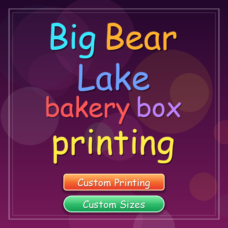 Big Bear Lake bakery box printing