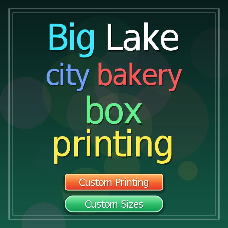Big Lake City bakery box printing