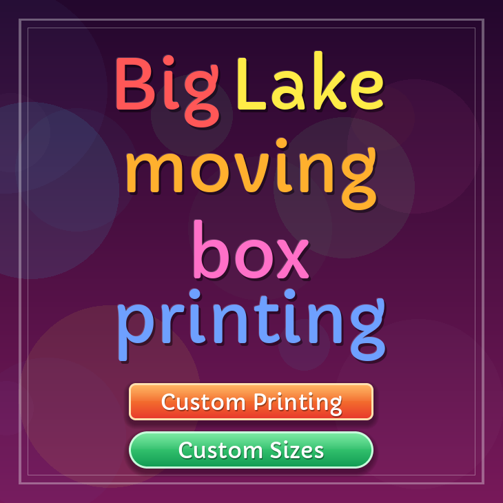 Big Lake moving box printing