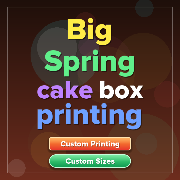 Big Spring cake box printing