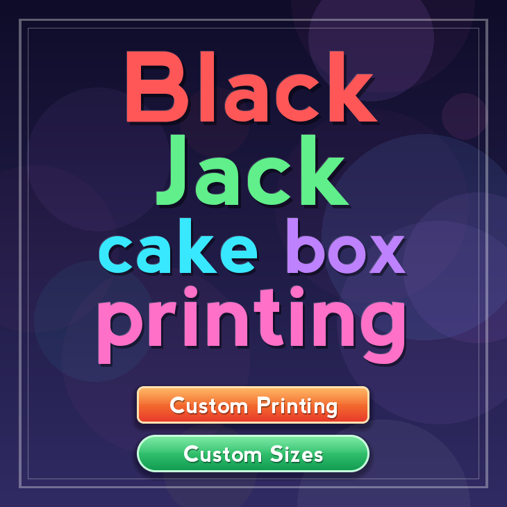 Black Jack cake box printing