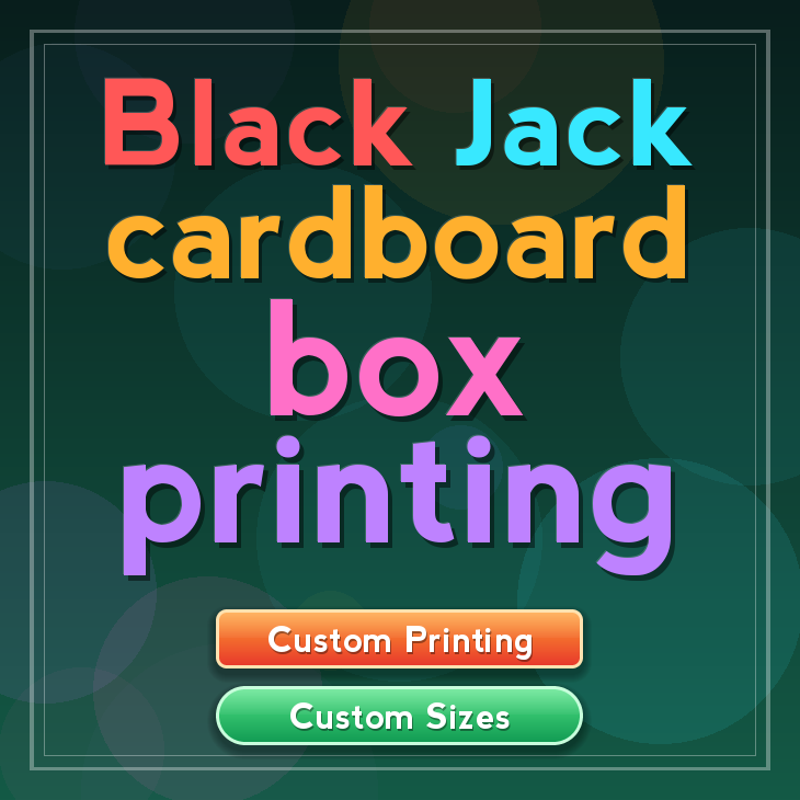 Black Jack cardboard box printing