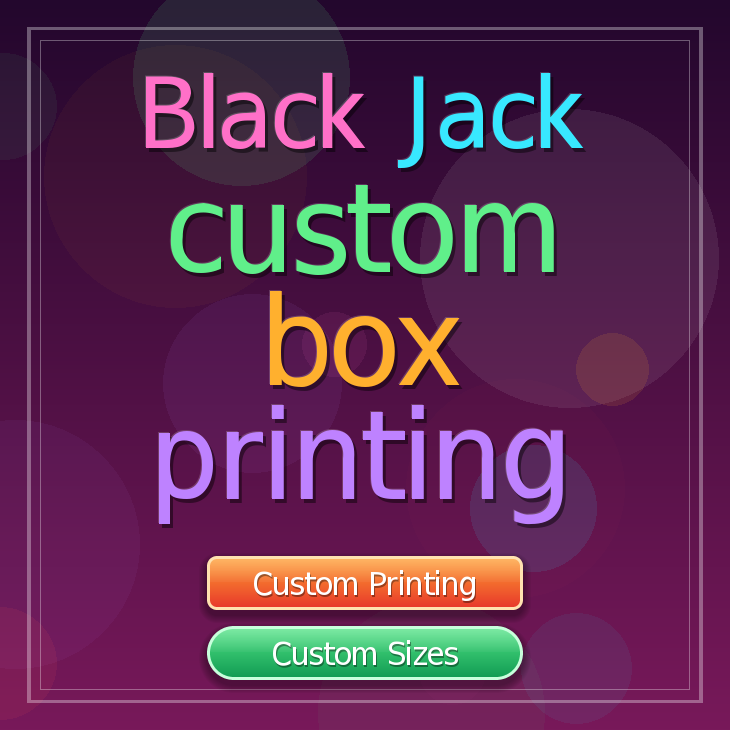 Black Jack custom box printing