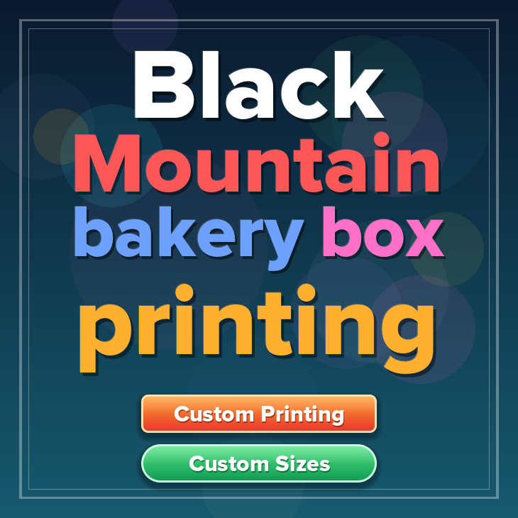 Black Mountain bakery box printing