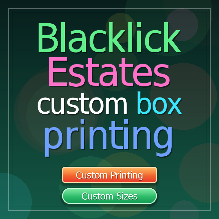 Blacklick Estates custom box printing