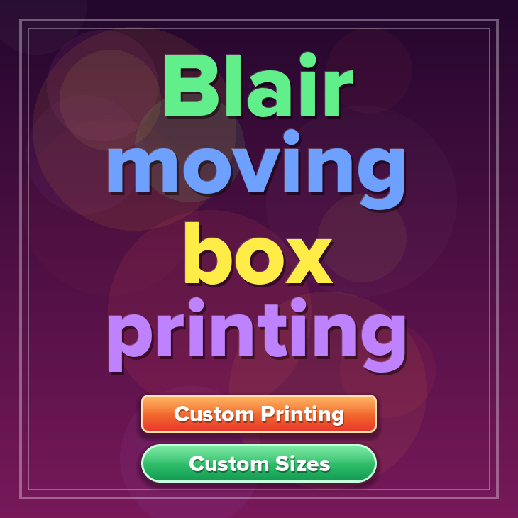 Blair moving box printing
