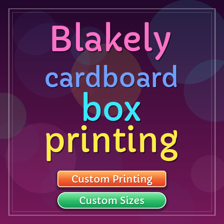 Blakely cardboard box printing