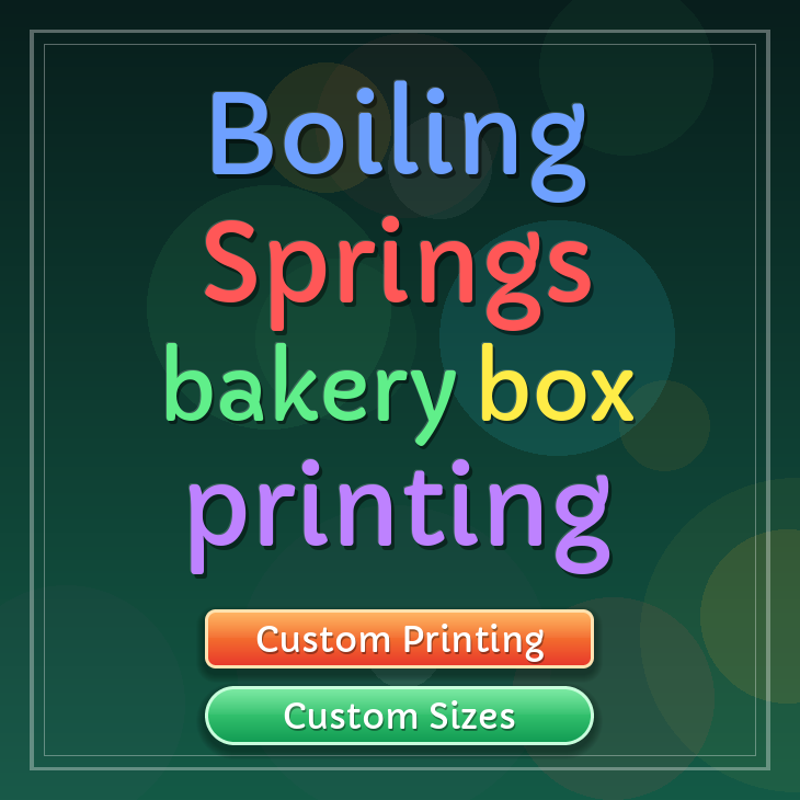 Boiling Springs bakery box printing