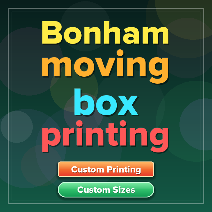 Bonham moving box printing