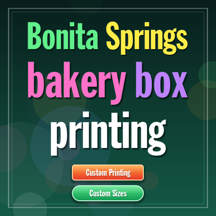 Bonita Springs bakery box printing