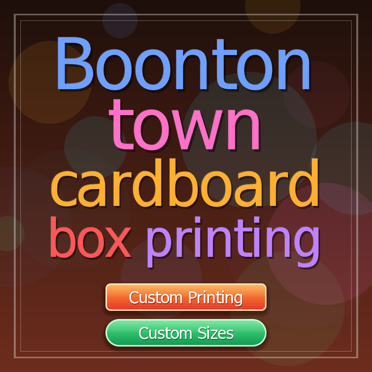 Boonton town cardboard box printing