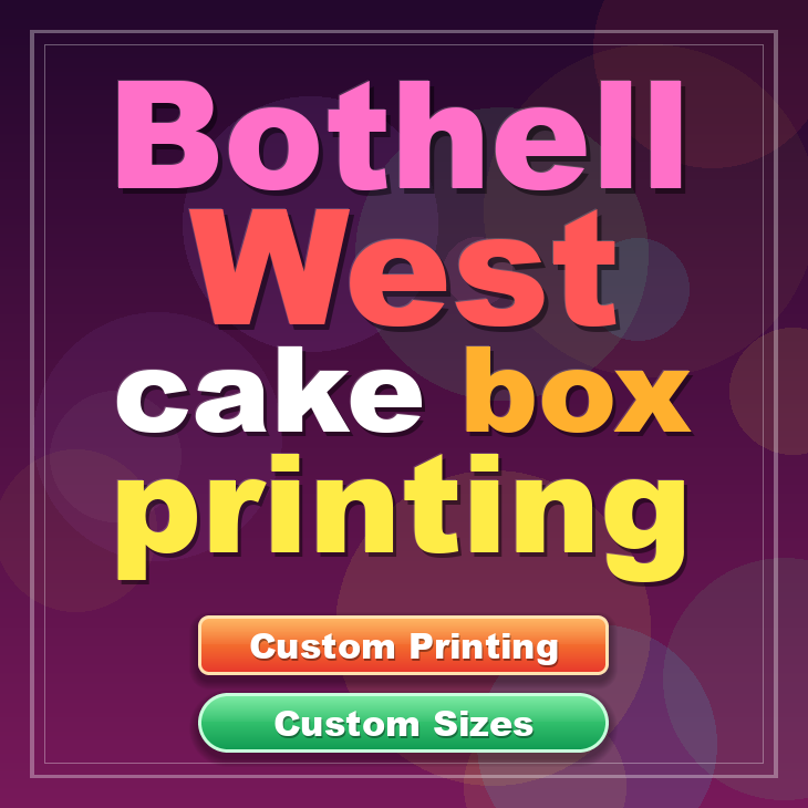 Bothell West cake box printing