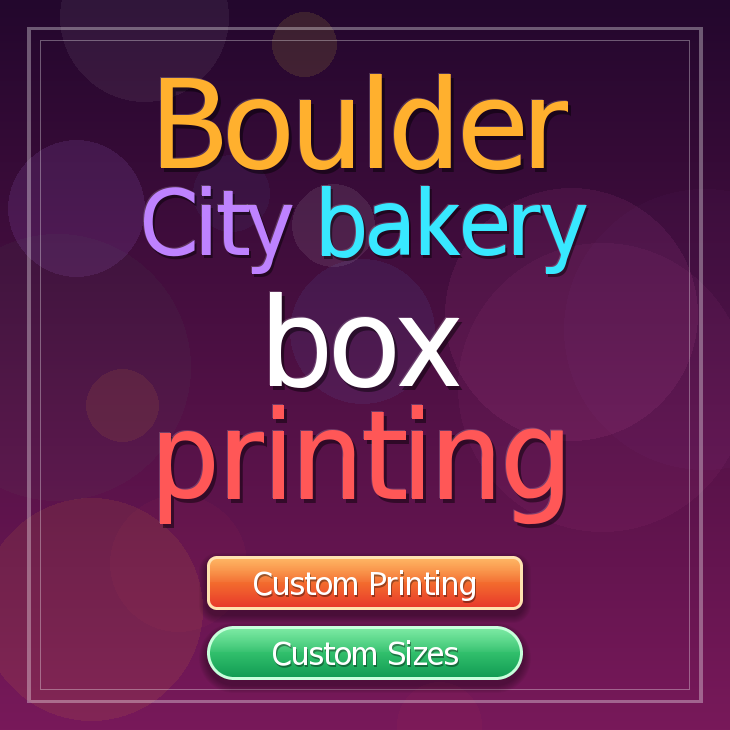Boulder City bakery box printing