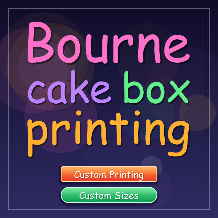 Bourne cake box printing
