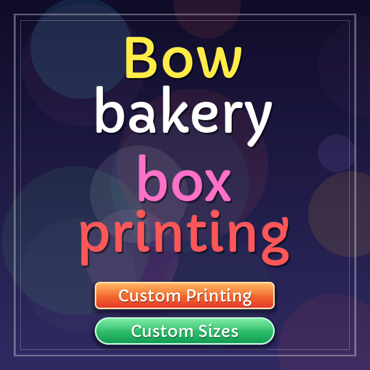 Bow bakery box printing