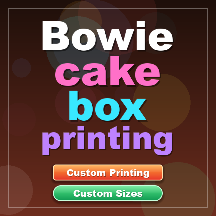 Bowie cake box printing