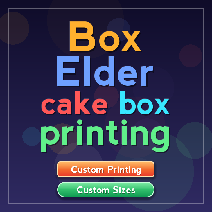 Box Elder cake box printing