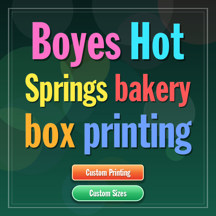Boyes Hot Springs bakery box printing