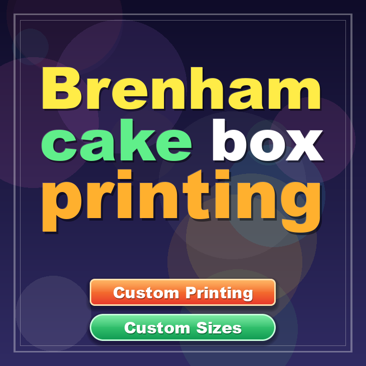 Brenham cake box printing
