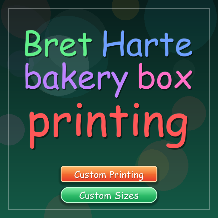 Bret Harte bakery box printing