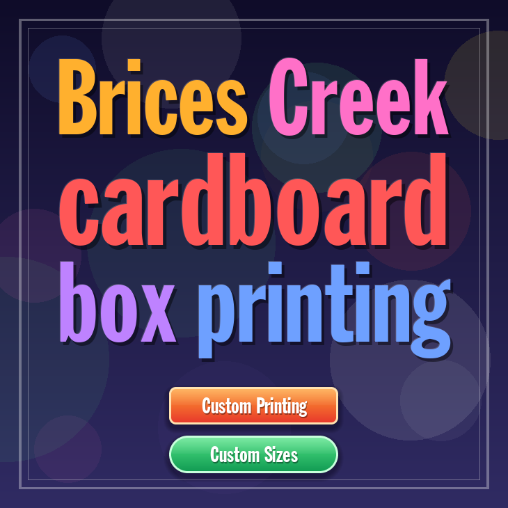 Brices Creek cardboard box printing