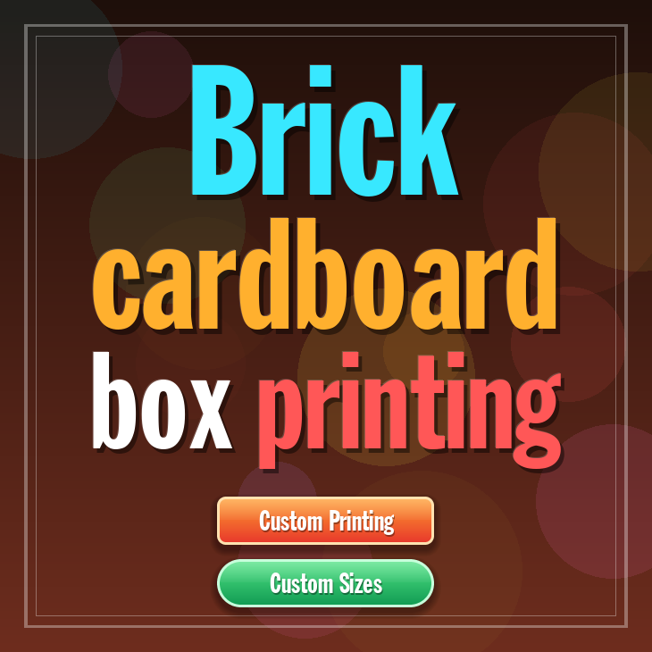 Brick cardboard box printing