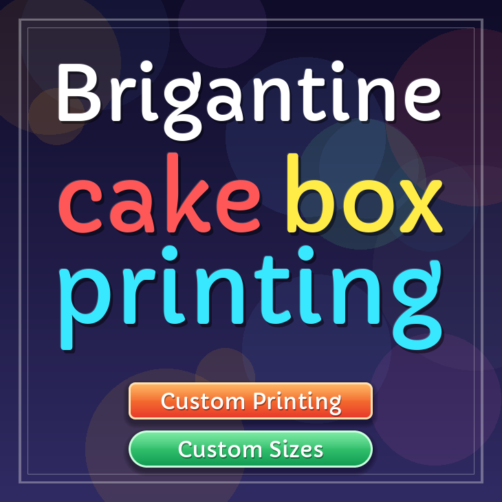 Brigantine cake box printing