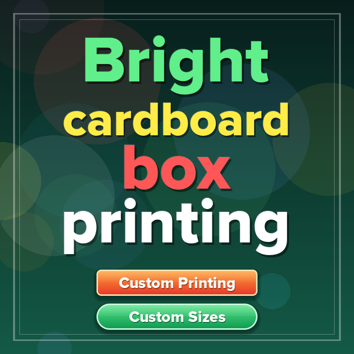 Bright cardboard box printing