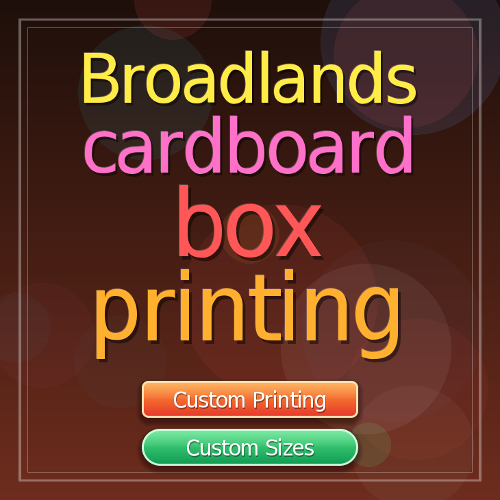 Broadlands cardboard box printing