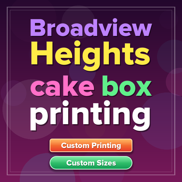 Broadview Heights cake box printing