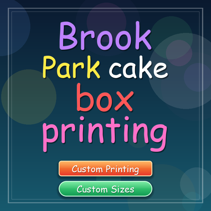 Brook Park cake box printing