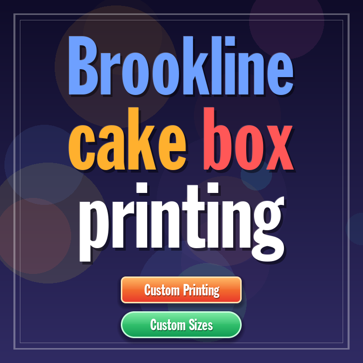 Brookline cake box printing