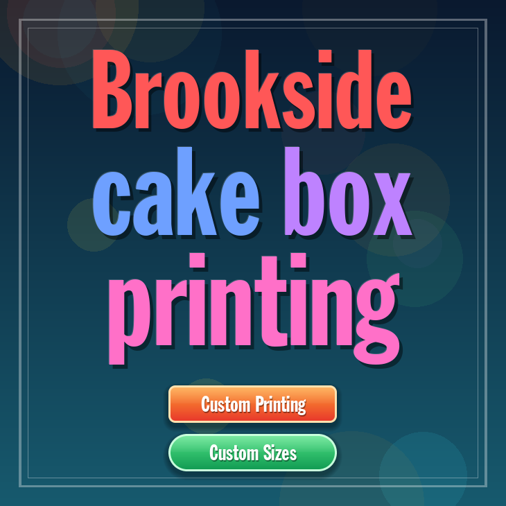 Brookside cake box printing