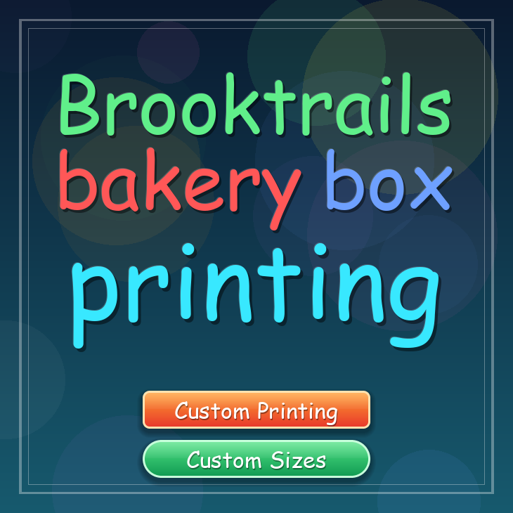 Brooktrails bakery box printing
