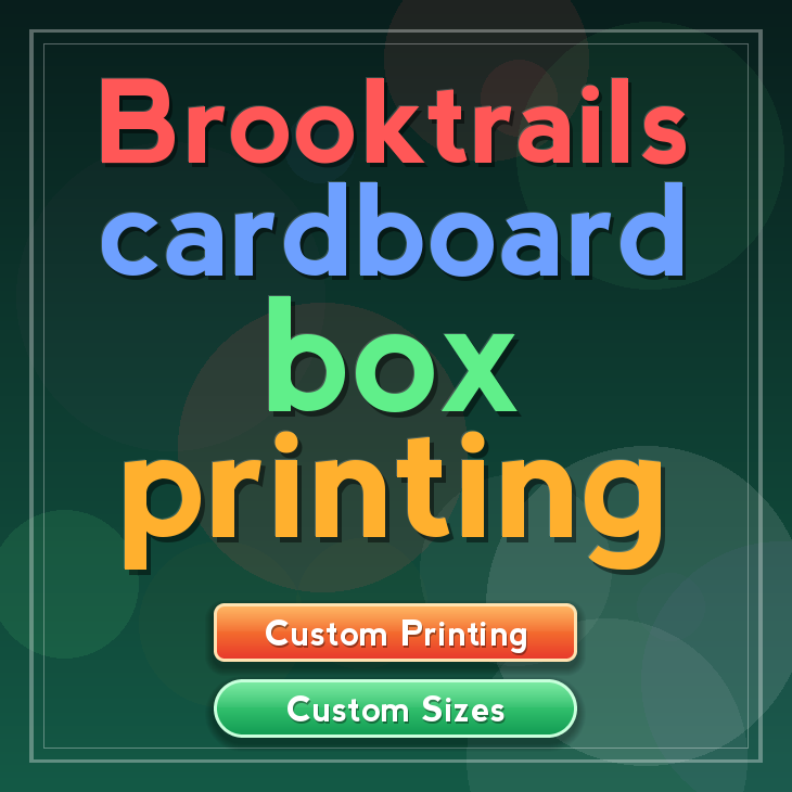 Brooktrails cardboard box printing