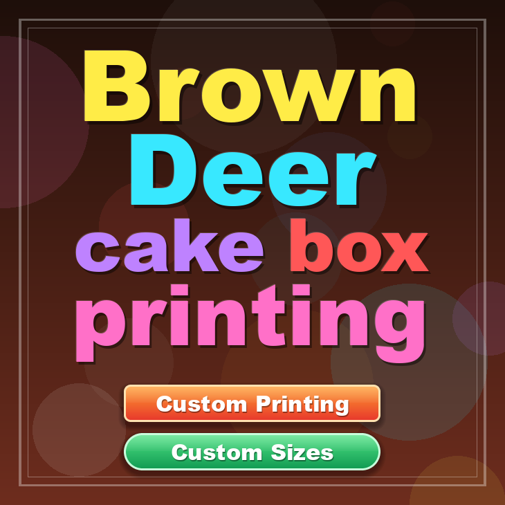 Brown Deer cake box printing