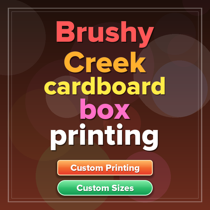 Brushy Creek cardboard box printing