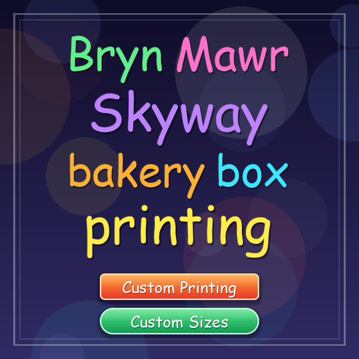 Bryn Mawr Skyway bakery box printing