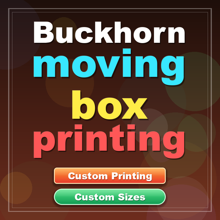 Buckhorn moving box printing