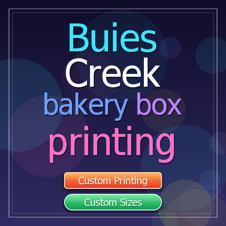Buies Creek bakery box printing