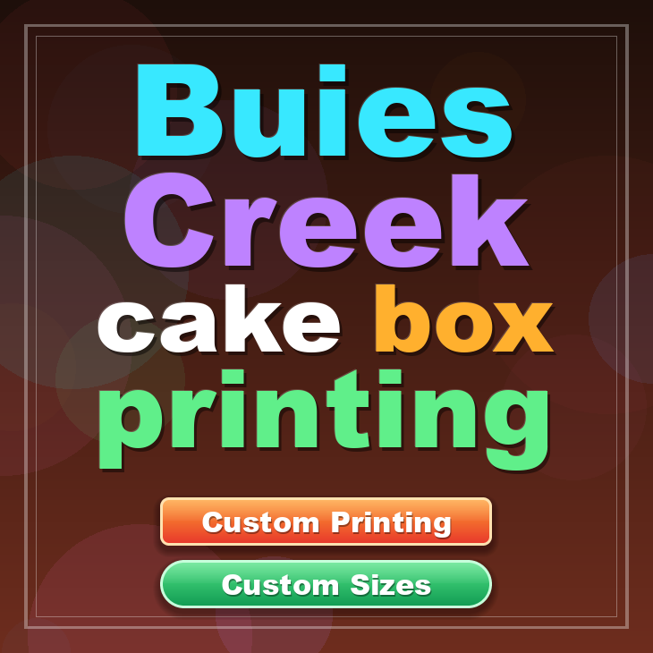 Buies Creek cake box printing