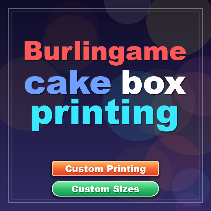 Burlingame cake box printing
