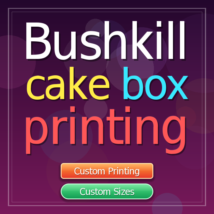 Bushkill cake box printing