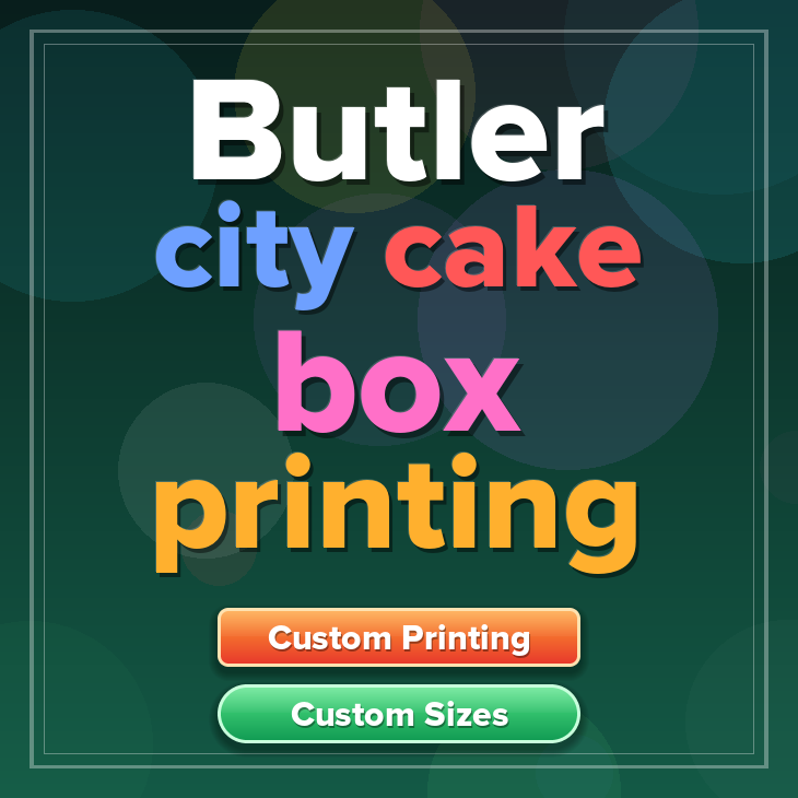 Butler City cake box printing