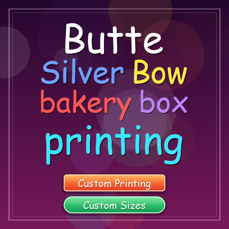 Butte Silver Bow bakery box printing