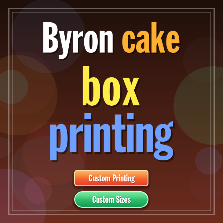 Byron cake box printing