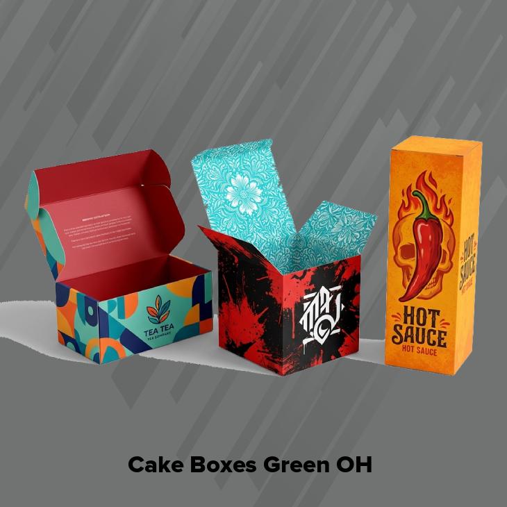 Cake boxes green oh