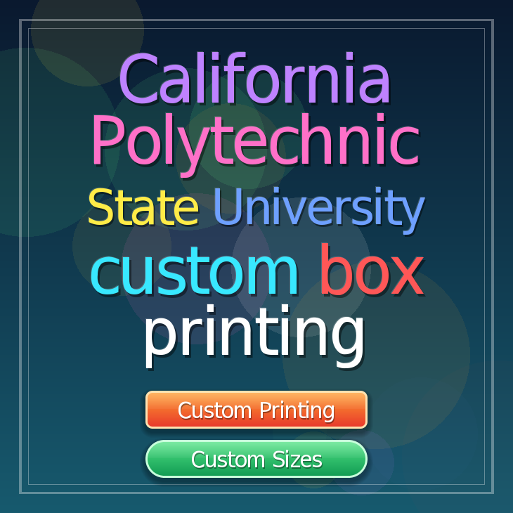 California Polytechnic State University custom box printing