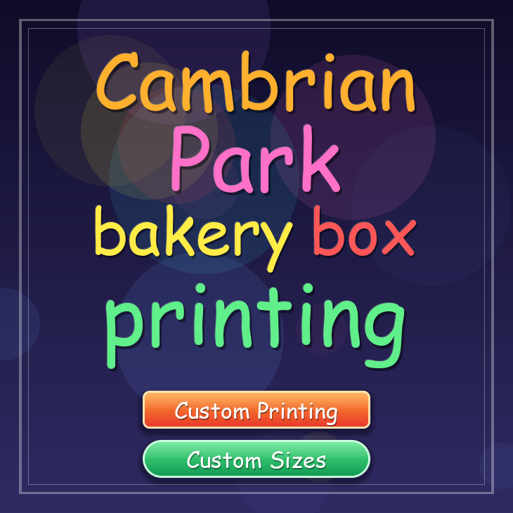 Cambrian Park bakery box printing