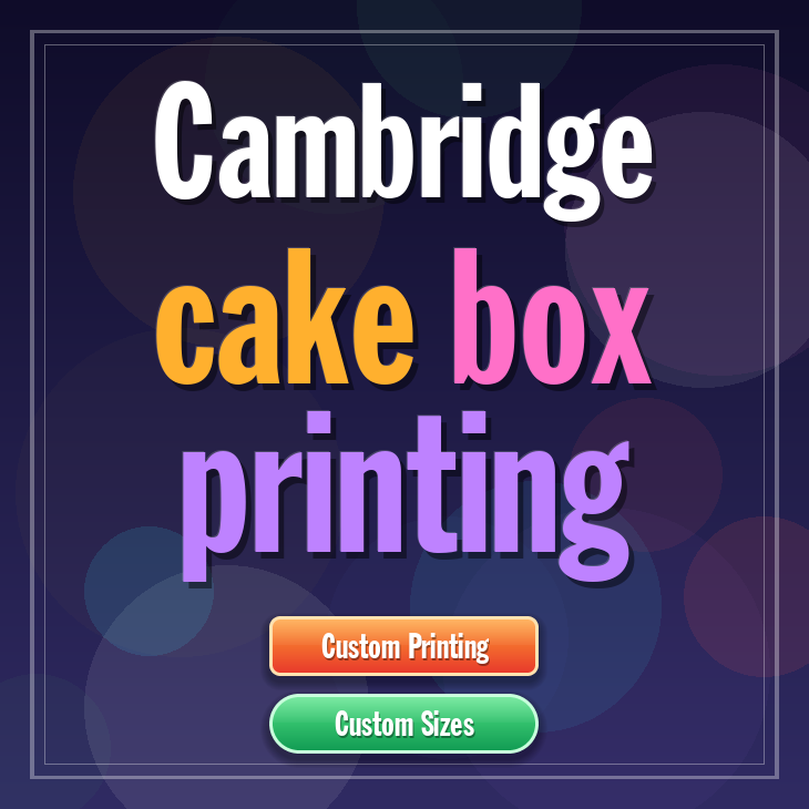 Cambridge cake box printing